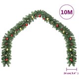  Božićna girlanda ukrašena kuglicama i LED svjetlima 10 m | shoptok.hr