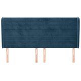 Uzglavlje s ušima tamnoplavo 163x23x118/128 cm baršunasto | shoptok.hr