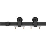vidaXL Drsna vrata z opremo ESG steklo in aluminij 90x205 cm | Shoptok.si