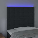  Uzglavlje crno 100x5x118/128 cm baršunasto | shoptok.hr