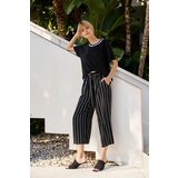 Marisse Black Striped Culottes | ePonuda.com