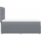  Box spring krevet s madracem svjetlosivi 90x190 cm od tkanine Slike