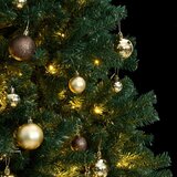  Umjetno božićno drvce 300 LED sa šarkama i kuglicama 180 cm | shoptok.hr