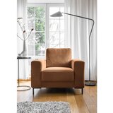 Miuform Oranžen/rjav fotelj iz rebrastega žameta Lofty Lilly – | Shoptok.si