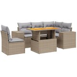 vidaXL 6-dijelni set vrtnih sofa s jastucima bež od poliratana | shoptok.hr