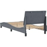  Okvir za krevet s uzglavljem tamnosivi 90x190 cm baršunasti | shoptok.hr