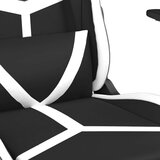  Gaming stol z oporo za noge črno in belo umetno usnje, (21152287) | Shoptok.si