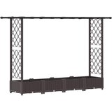  Povišeni krevet s mrežom i krovom Smeđa 203 x 40 x 123 cm PP | shoptok.hr