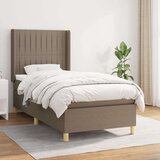  Krevet s oprugama i madracem smeđesivi 90x190 cm od tkanine | shoptok.hr