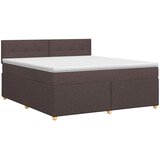 Boxspring krevet s madracem Tamno smeđa 140 x 200 cm Tkanina | shoptok.hr