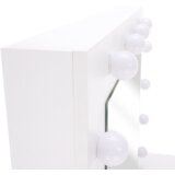 Kondela Toaletna mizica z LED lučmi, bela, LEDIO | Shoptok.si