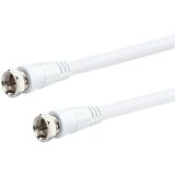 SCHWAIGER SAT priključni kabel (1,5 m, Bela, 90 dB, 2-kratno zaščiten) | Shoptok.si