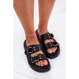 Big Star Leather Women's Sandals With Decorative Buckles | ePonuda.com