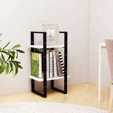 vidaXL Knjižna omara 2-nadstropna bela 40x30x70 cm trdna borovina | Shoptok.si