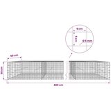  Gabion s žicom debljine 5 mm i mrežom 5x5 cm 400x50x50 cm - 50 cm 50 cm 400 cm | shoptok.hr