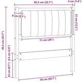 vidaXL Tapecirano vzglavje Rjava 80 cm Masivna borovina in tkanina | Shoptok.si