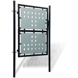 vidaXL Enojna ograjna vrata 100x200 cm črna | Shoptok.si