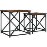  The Living Store Komplet klubskih mizic 2-delni dimljen hrast inženirski les - Komplet Klubskih Mizic, (21448226) | Shoptok.si