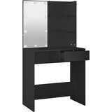  Toaletni stolić s LED svjetlima crni 74,5 x 40 x 141 cm | shoptok.hr
