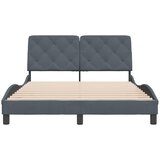  Okvir za krevet bez madraca tamnosivi 140 x 190 cm baršunasti | shoptok.hr