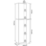 MID.YOU Arhivska Omara Salia B60, Antracit, Barva Hrasta | Shoptok.si