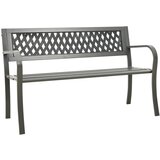 vidaXL Vrtna klupa 125 cm čelična siva | shoptok.hr