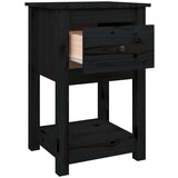  Nočna omarica 2 kosa črna 40x35x61,5 cm trdna borovina, (20716592) | Shoptok.si