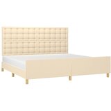  Okvir za krevet bez madraca krem 200x200 cm od tkanine | Eponuda.com