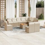 vidaXL 11-dijelni set vrtnih sofa od poliratana s jastucima bež | shoptok.hr