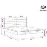 Podesivi krevet s madracem s uzglavljem 2 kom. Plava Tkanina - Plava 200 x 200 cm Dizajn linija | shoptok.hr