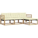  Set vanjskih sofa 4 kom. Bijela i krem | shoptok.hr