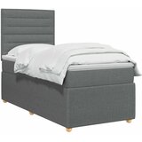  Boxspring krevet s madracem Tamnosiva Jjedan Tkanina - Tamnosiva jedna veličina Dizajn linija | shoptok.hr