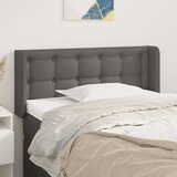  Uzglavlje s ušima sivo 93x16x78/88 cm od umjetne kože | shoptok.hr