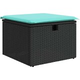  Vrtna garnitura - 8-dijelni set vrtnih sofa od poliratana s jastucima crni - Crna sa spremištem 8 | shoptok.hr