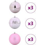 vidaXL Set božičnih okraskov 9 pcs Roza | Shoptok.si