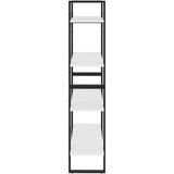  Knjižna omara 4-nadstropna bela 80x30x140 cm iverna plošča, (20620405) | Shoptok.si