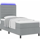  Krevet s opruga kutije Svjetlosiva 100 x 200 cm tkanina | Shoptok.si
