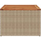  Vrtni stol bež 55 x 55 x 37 cm od poliratana i bagremovog drva | shoptok.hr