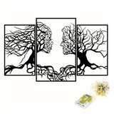 Wallity zidna dekoracija tree person 499, 71x116 cm, 3 delacrna | Eponuda.com