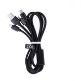 Maxlife 3in1 cable USB - Lightning + USB-C + microUSB 1,0 m 2,1A black nylon | Eponuda.ba