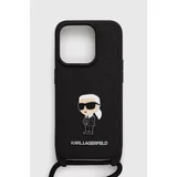 Karl Lagerfeld Etui za telefon iPhone 15 Pro 6.1 črna barva