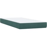 Box Spring krevet s madracem i LED tamno zeleni 180x220 cm baršun | shoptok.hr