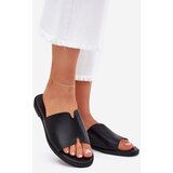 EVENTO Women's Eco Leather Slippers On Flat Heel Black Kalimira | shoptok.hr