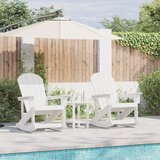 vidaXL Adirondack gugalniki 2 pcs Bela 73.5 x 92 x 90 cm HDPE | Shoptok.si