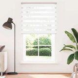 vidaXL Zebra senčilo bela 120x200 cm tkanina širina 115,9cm poliester | Shoptok.si