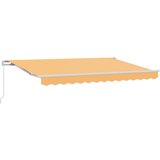 vidaXL Vlečna tenda Peščena 4 × 3 m 100% poliester in aluminij, (5000252436) | Shoptok.si