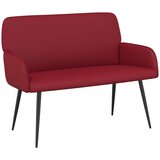  Dvosjed s metalnim nogama 2-sjedalo Vinska crvena Umjetna koža | shoptok.hr
