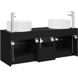  Set namještaja za kupaonicu 3 kom. Crna 49,5 x 44,5 x 65,5 cm | shoptok.hr
