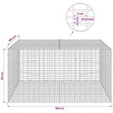  Gabion s žicom debljine 3 5 mm i mrežom 5x2 5 cm 100x100x50 cm - 100 cm 50 cm 100 cm | shoptok.hr