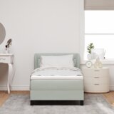  Okvir kreveta s madracem svjetlosiva 90x200 cm baršun | shoptok.hr
